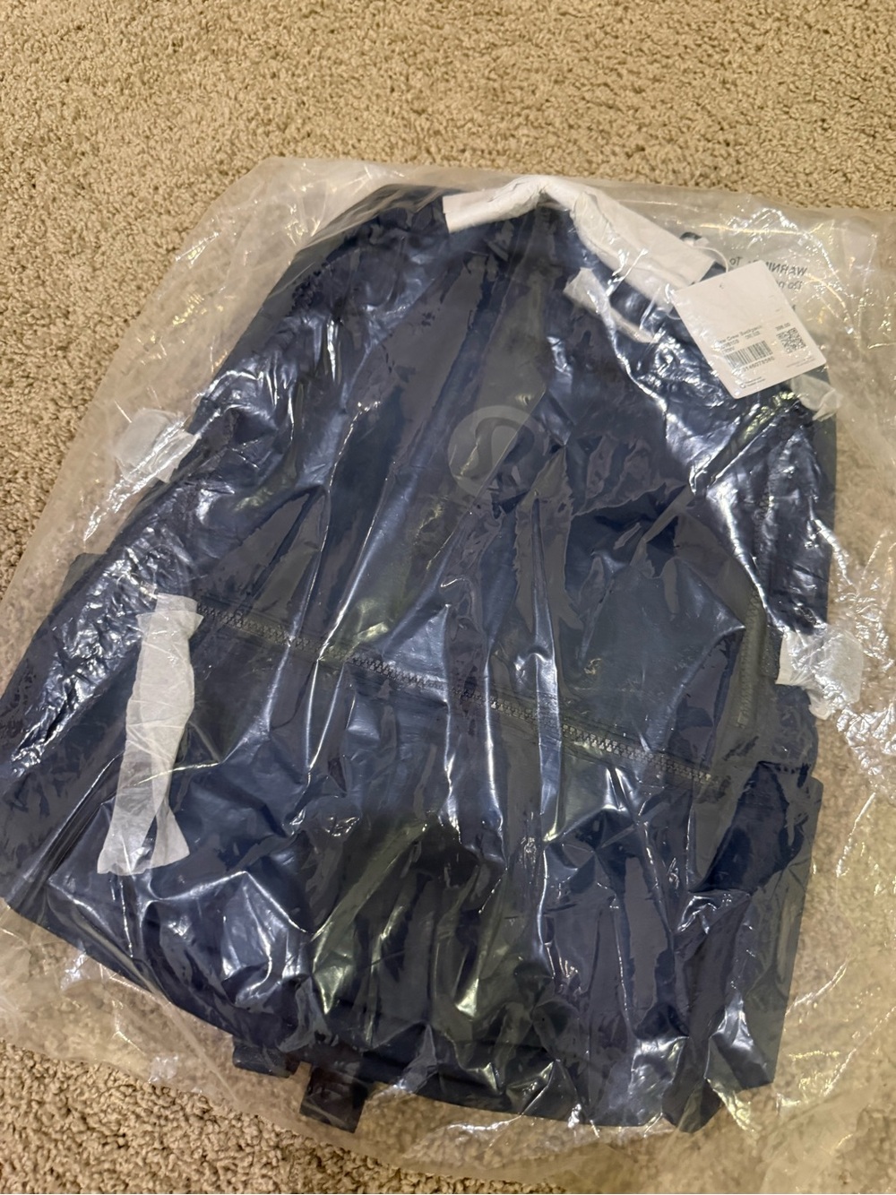 lululemon athletica Navy and White Backpack